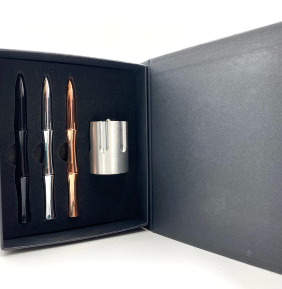 Caliber Gourmet 3 Piece Pen / Revolver Cylinder Gift Set