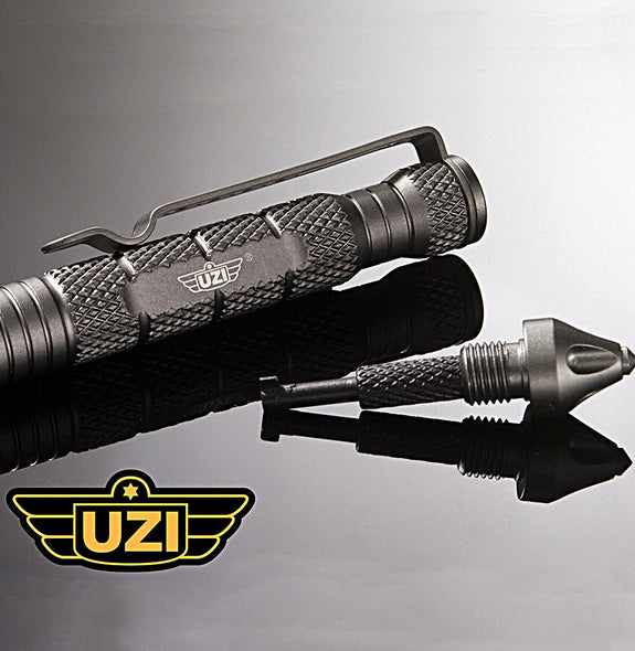 UZI Tactical Pen w/ Carbide Tip Glass Breaker & Built-in Cuff Key