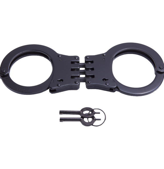 UZI Hinged Double Lock Handcuff - Black