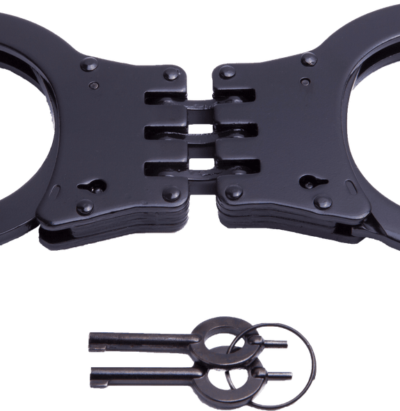 UZI Hinged Double Lock Handcuff - Black