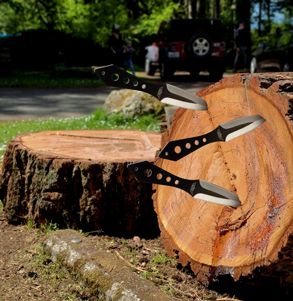 Uzi Throwing Knife Set 2 pc well balanced Throwing fixed blade Knives