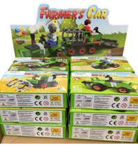 On The Farm Building Block 4 Cars assorted 12pcs/display