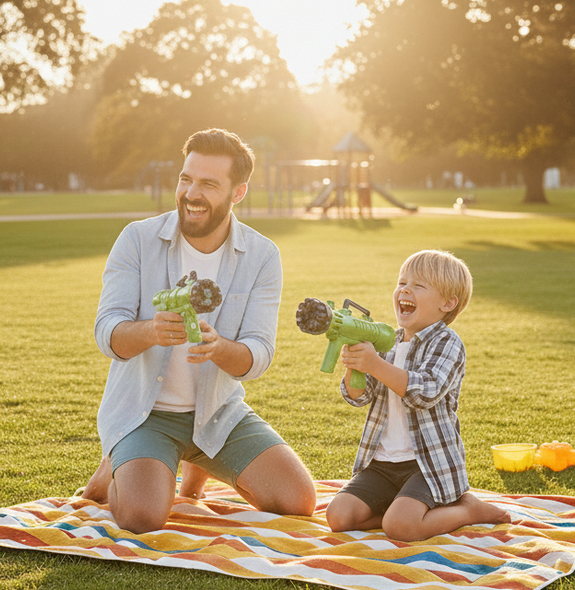14 Hole Bazooka Bubble Gun Green