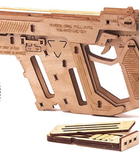 Caliber Rubber Band Machine Gun Puzzle Wood