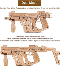 Caliber Rubber Band Machine Gun Puzzle Wood
