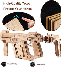 Caliber Rubber Band Machine Gun Puzzle Wood