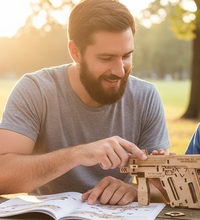 Caliber Rubber Band Machine Gun Puzzle Wood