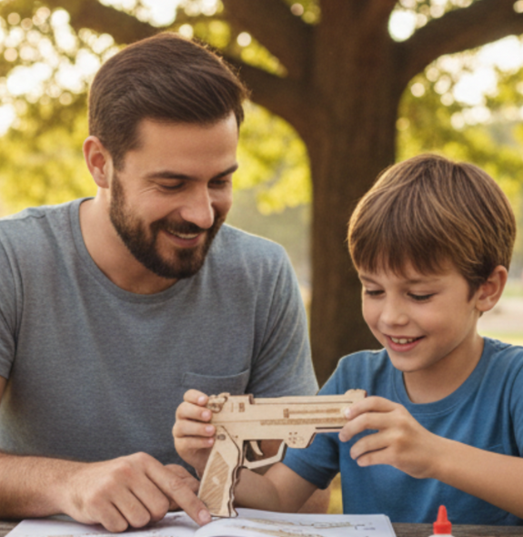Caliber Rubber Band Hand Gun Puzzle