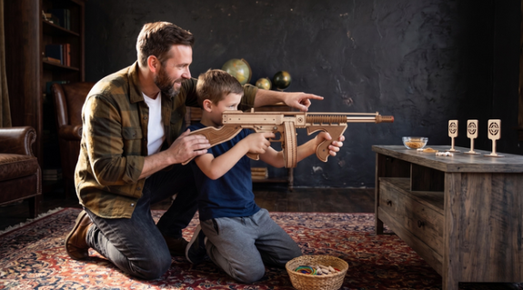 3D TOMMY GUN WOOD PUZZLE