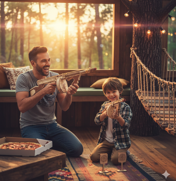 3D TOMMY GUN WOOD PUZZLE