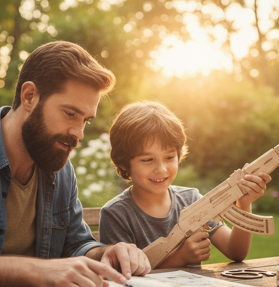 3D AK GUN WOOD PUZZLE