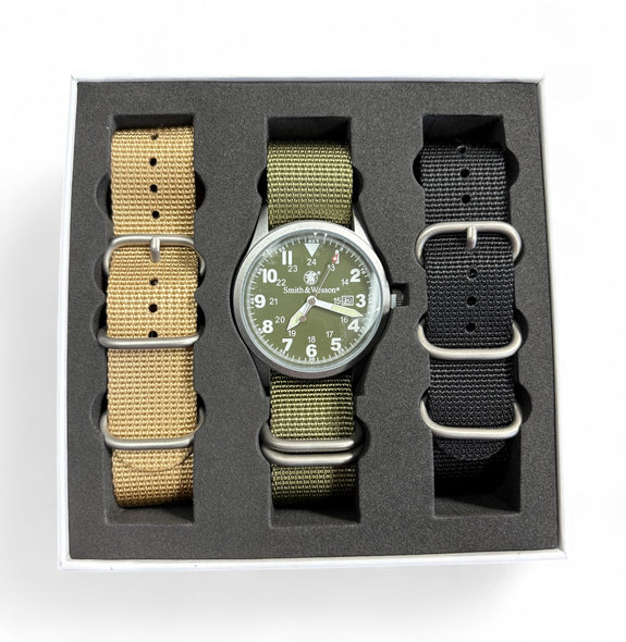 42MM OD Military Watch- 3 Nato Military Straps