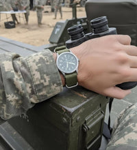 42MM Black Military Watch- 3 Nato Military Straps