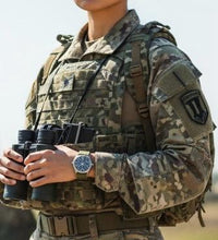 42MM Black Military Watch- 3 Nato Military Straps