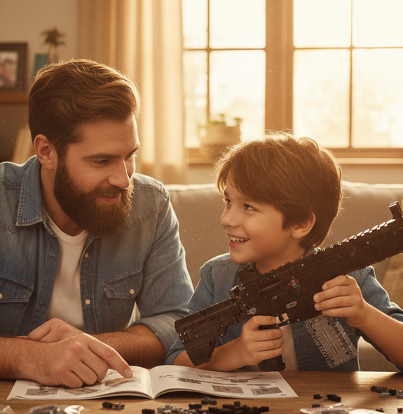 Caliber Precision Building Blocks Machine Gun