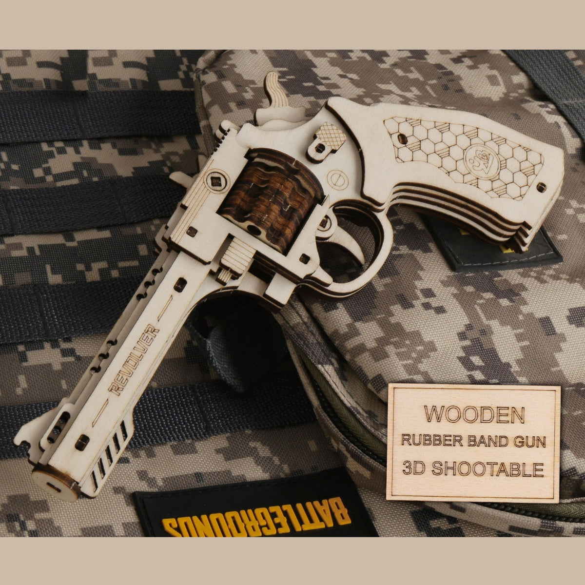 Caliber Revolver Wood Puzzle Gun – CampcoShop