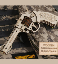 Caliber Revolver Wood Puzzle Gun