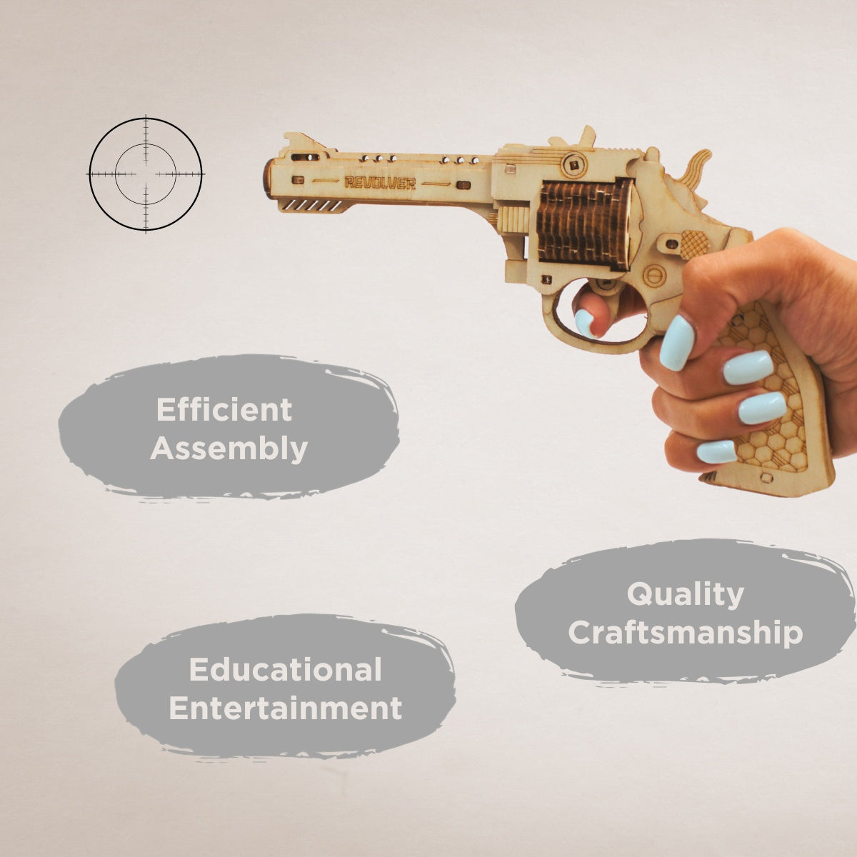 Caliber Revolver Wood Puzzle Gun – CampcoShop