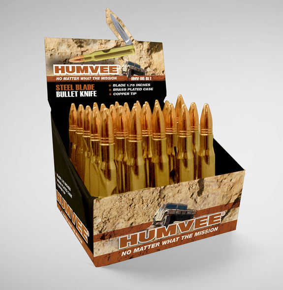 Bullet Knife display box of 25