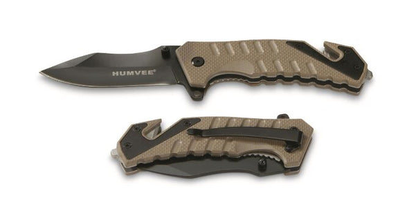 Humvee Tactical Rescue Knife, Tan