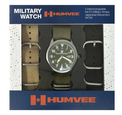 42MM OD Military Watch- 3 Nato Military Straps