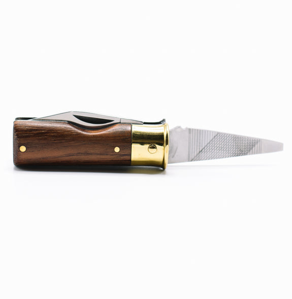 Brass and Mahogany Wood Handle Shotgun Shell knife
