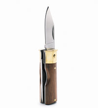 Brass and Mahogany Wood Handle Shotgun Shell knife