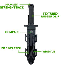 Humvee Next Gen. Survival Knife w/ Sharpener & Firestarter