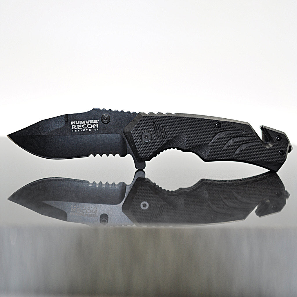 HUMVEE TACTICAL RECON KNIFE W/SPRING ASSIST