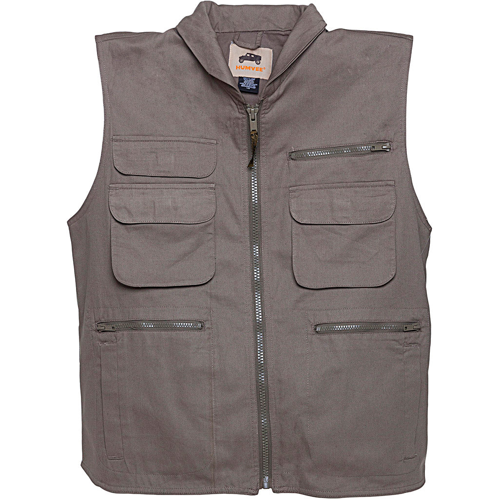 Gilet Safari en Coton Humvee - Noir avec Poches Algeria Gilet Safari en Coton Humvee - Noir avec Poches Algeria