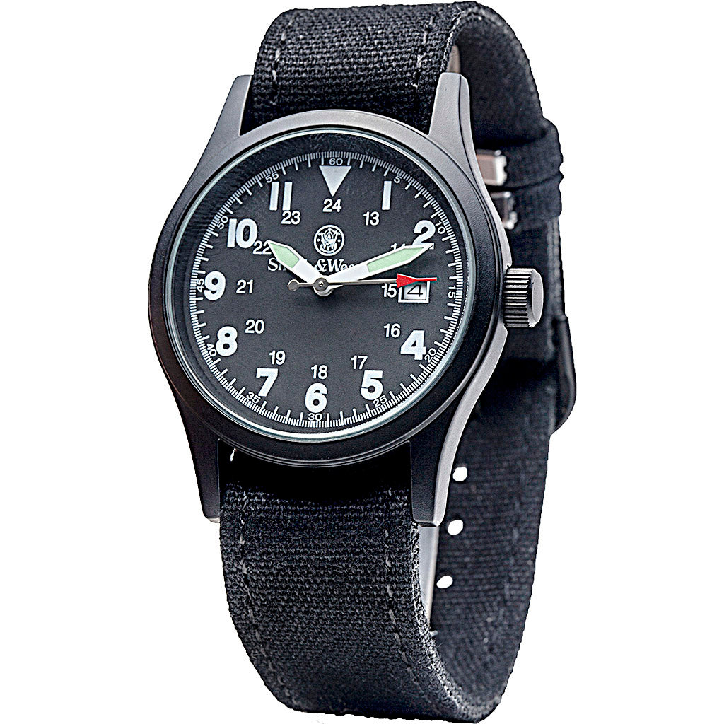 Smith & Wesson Military Watch Black Dial- 3 Changeable Straps