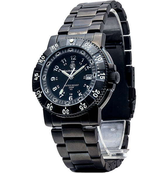 Commander Watch,Tritium, 45 mm, Black SS, t-usa