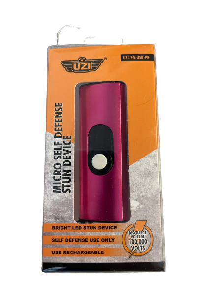 Smart Switch Stun Gun with flashlight - Pink