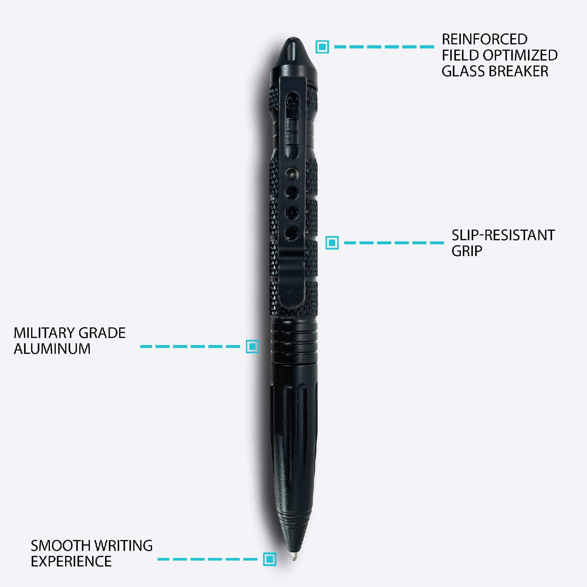UZI Defender Self Defense Pen w/ Glass Breaker - Black