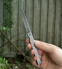 Occams Razor, Stone Washed Steel Handle