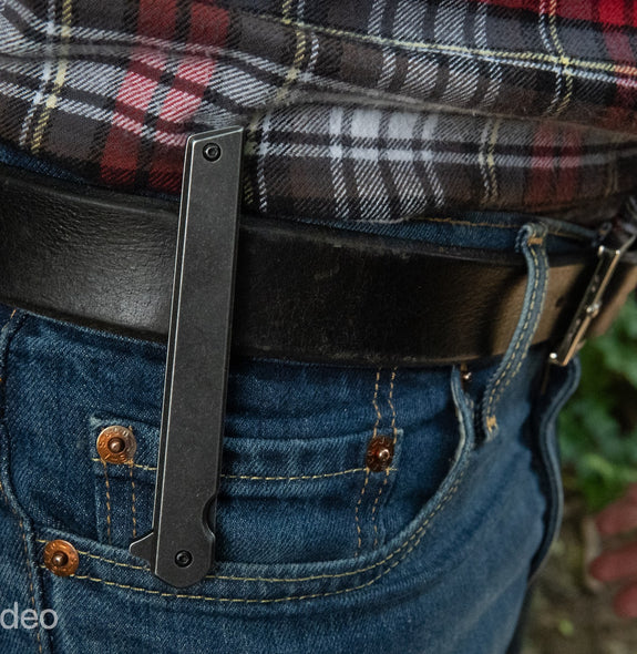 Occams Razor, Stone Washed Steel Handle