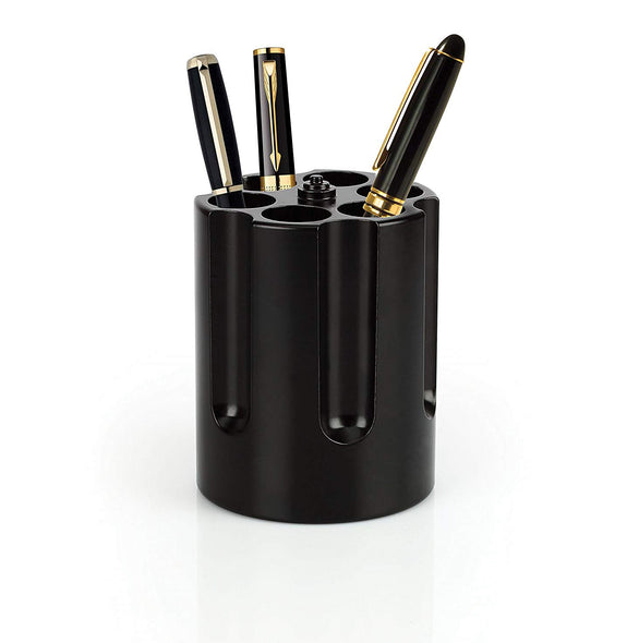 Revolver Cylinder Pen Holder - Black